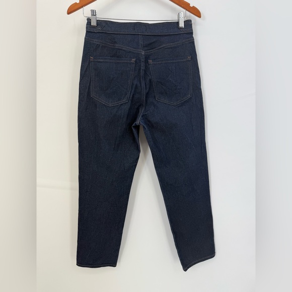 Express Women’s Mom Jean Super High Rise Dark Wash Relaxed Sz 4R - Picture 3 of 8